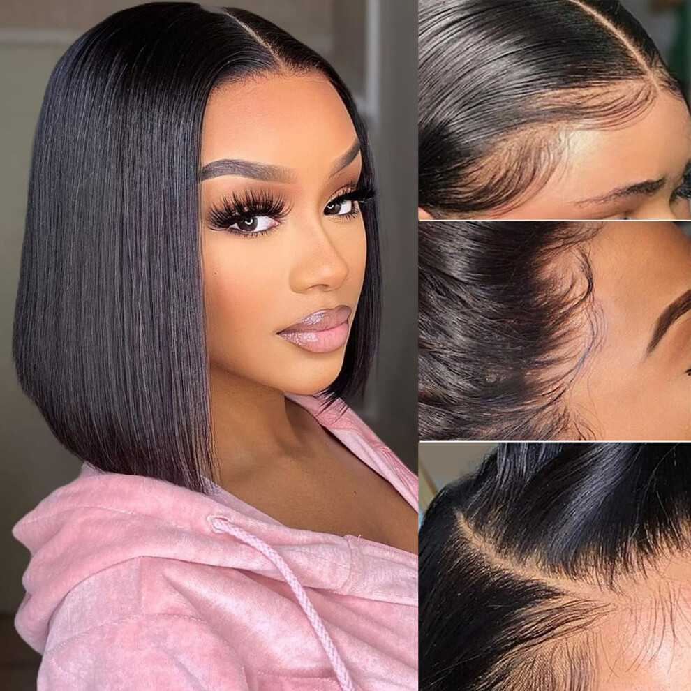 Short Bob Wig for Women Natural Look Lightweight Synthetic Hair Easy Wear Chin Length Style