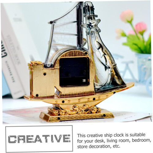 Vintage Nautical  Model Desk Alarm Clock with Numeric Pointer for Office Bedroom Decor 2