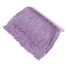 Light Purple 5.5in Latin Dance Tassel Trim Polyester Chainette Fringe for Costumes and Sewing Projects