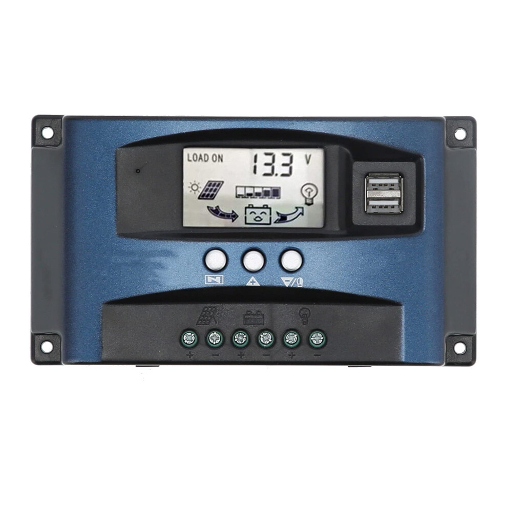 Mppt Solar Charge Controller 30A 12V 24V ÂEfficiency Tracking Smart Lcd ThreeâStage Battery Protection 9365369401938