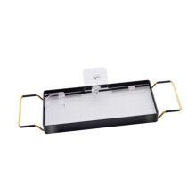 Expandable Bamboo Bathtub Tray Caddy with Wine Glass Holder and NonSlip Adjustable Design