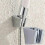 5 Pcs Adjustable Wall Mount Shower Head Holder Chrome Bracket for Universal Handheld Shower 4