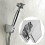 5 Pcs Adjustable Wall Mount Shower Head Holder Chrome Bracket for Universal Handheld Shower 5