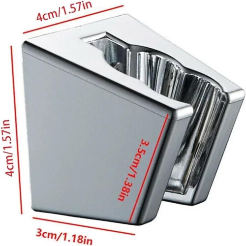 5 Pcs Adjustable Wall Mount Shower Head Holder Chrome Bracket for Universal Handheld Shower 1