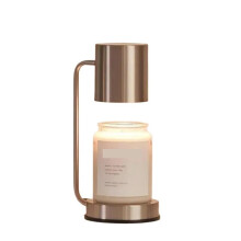 Dimmable Candle Warmer Lamp and Electric Wax Melt Warmer Retro Metal Aromatherapy Light Brown
