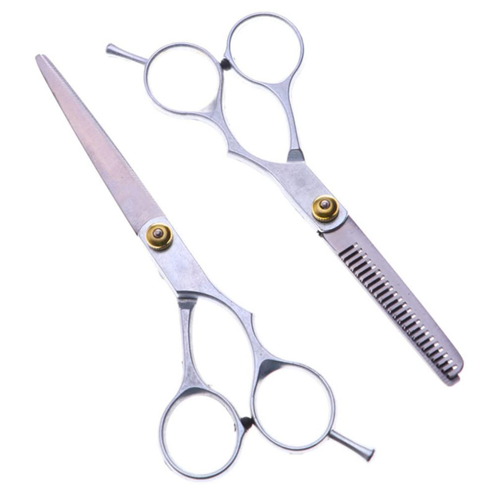 Professional Barber Scissors Set 5.5 Inch Japanese Stainless Steel Hair Cutting Shears with Ergonomic Handles and Adjustable Tension