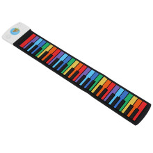 49 Keys Roll Up Piano USB Rechargeable Keyboard with Multiple Tones for Beginners Travel Practice