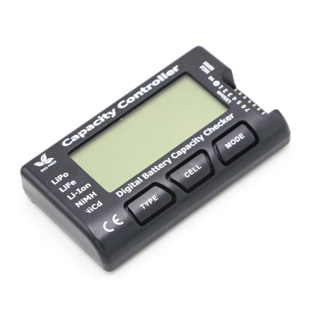 Digital Battery Capacity Checker Rc Cell Voltage Tester For Lipo Liion Nimh Nicd With Cell Display 9164114166579