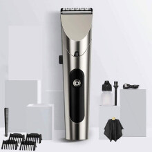 Waterproof USB Rechargeable Beard Trimmer and Hair Clipper Kit for Men with Precision Alloy Blade
