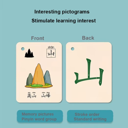 Chinese Flash Cards for Beginners with Pinyin | Visual Memory Boost Mandarin Learning Set 1–100 Durable 1