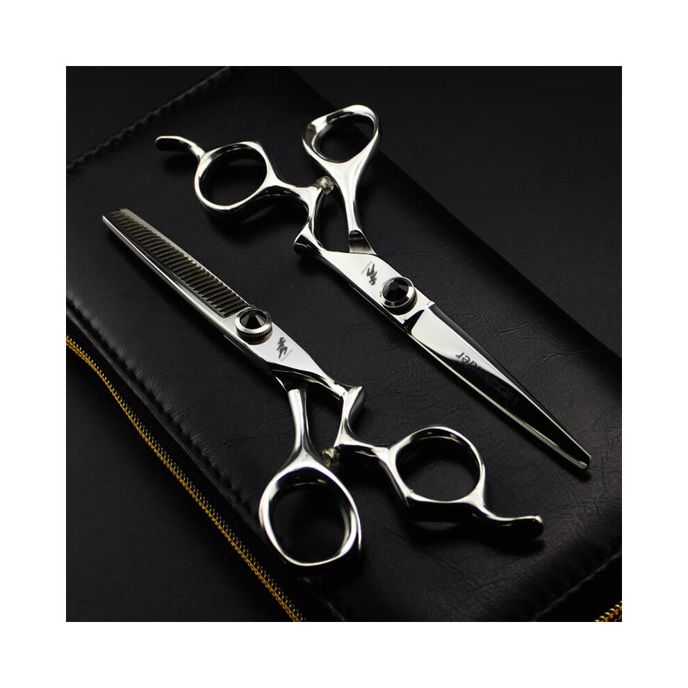 Professional Hairdressing Scissors Set 6 Inch Japanese Steel Barber Scissors Ergonomic Sharp Blades