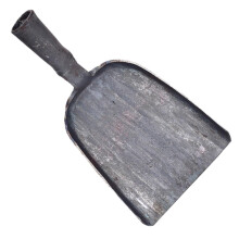 Heavy Duty Steel Fireplace Shovel with Ergonomic Grip for Coal and Ash, Compact BBQ Use