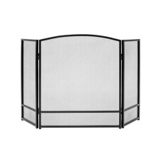 Fireplace Screen Guard with Foldable ThreePanel Design for Minimalist Home Décor