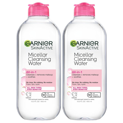 Garnier Garnier Micellar Water Makeup Remover 400mL 2Count