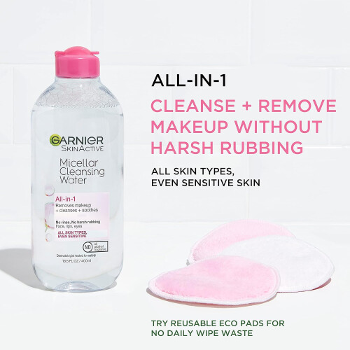 Garnier Garnier Micellar Water Makeup Remover 400mL 2Count 1