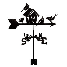 Garden Weather Vane Metal Farm Scene with RustResistant Coating for Outdoor Wind Direction