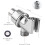 Adjustable Shower Head Holder 2PCS Black Shower Arm Mount Bracket with Smooth Angle Adjustment 2