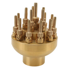 Brass 3 Tier Adjustable Fountain Nozzle DN50 for Garden Pond and Outdoor Landscaping Water Spray Head