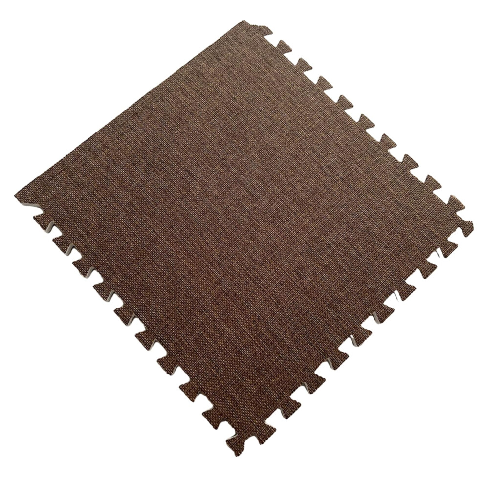 Foam Floor Mats 16 Pcs Coffee EVA Interlocking Puzzle Tiles 11.8x11.8 Inch for Bedroom Playroom