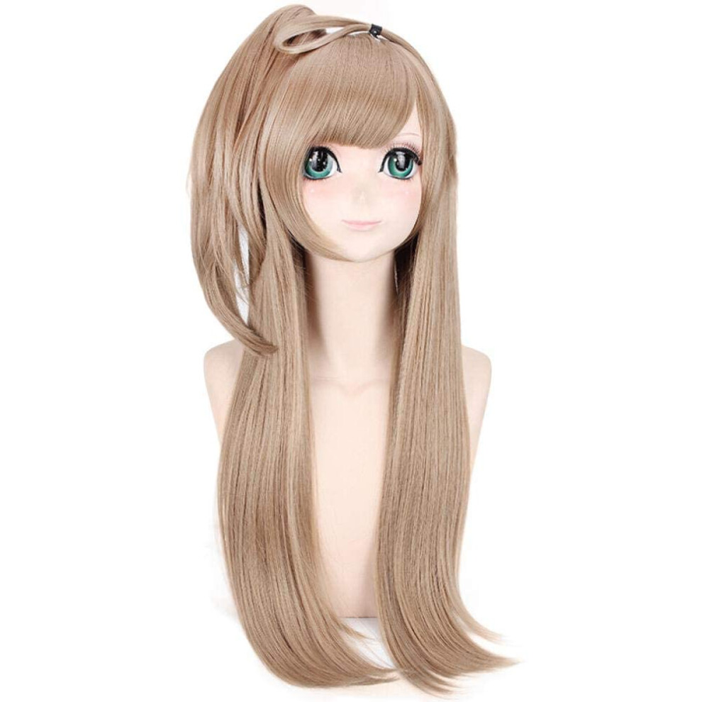 Unisex Cosplay Wig Long Ponytail Heat Resistant Synthetic Anime Wig