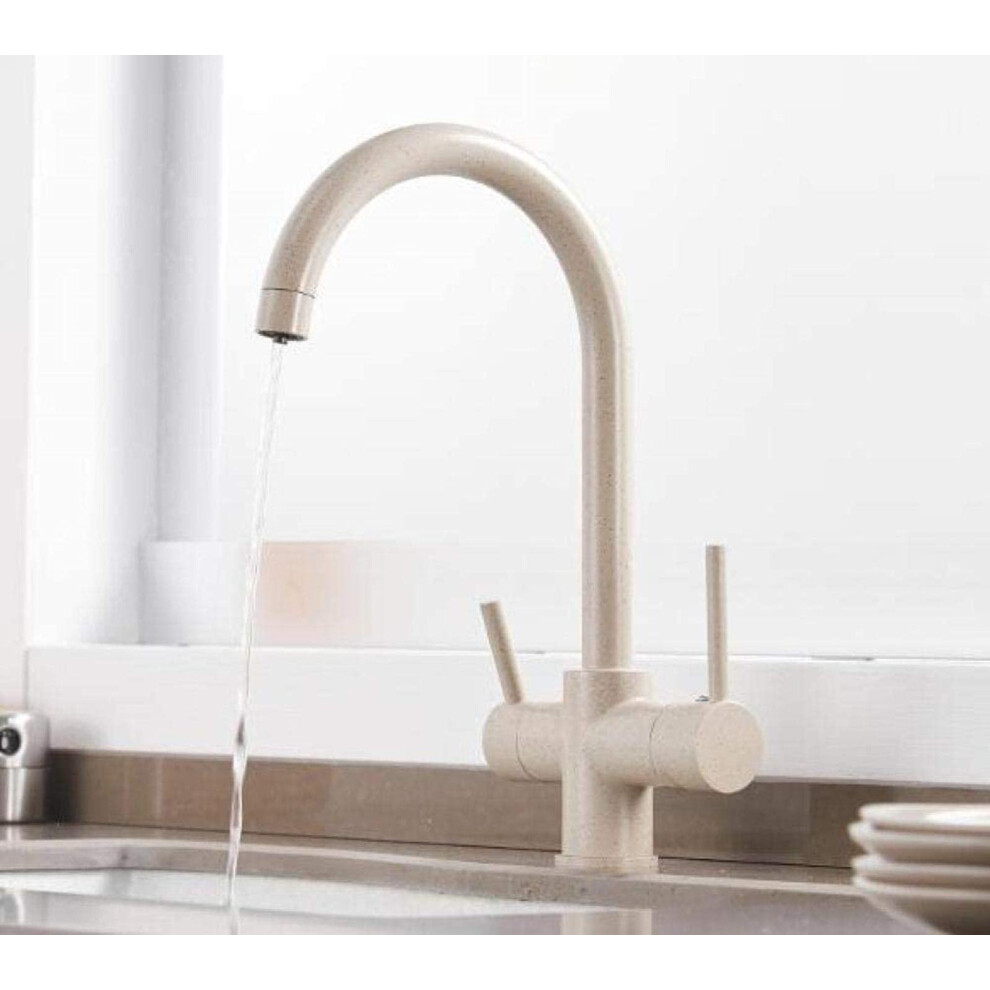 Black Kitchen Faucet With Drinking Water Filter, Mixer Tap For Sink, Nickel Beige Finish 9174973454588