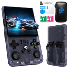R36MAX Handheld Game Console with 4 Inch IPS Screen, Builtin 18000 Games, Retro Linux Gaming Console for Kids and Adults
