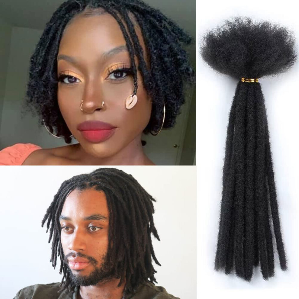 8 Inch Dreadlock Extensions Thin 0.6cm Synthetic Crochet Loc Extensions for Women and Men