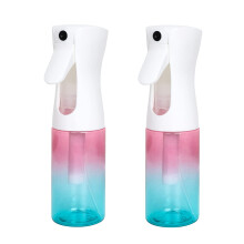 Fine Mist Spray Bottle 6oz 2 Pack Gradient Rainbow, 360 Continuous Mist for Hair, Plants, Cleaning