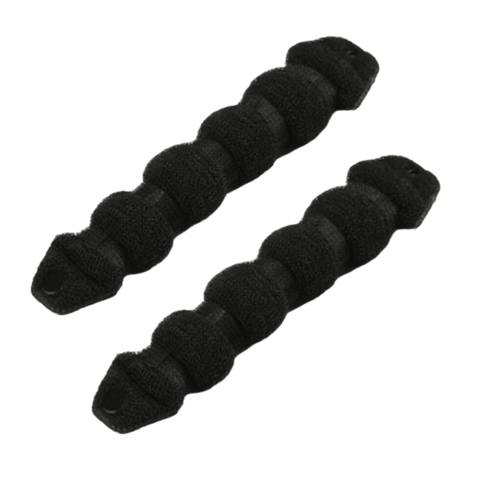 Hair Bun Maker Set of 2 Large Black Donut Rings for Fast Styling and Multiple Bun Sizes