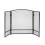 Wrought Iron Fireplace Screen with Fireproof Safety Barrier, Foldable Three Panel Spark Guard 1