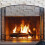 Wrought Iron Fireplace Screen with Fireproof Safety Barrier, Foldable Three Panel Spark Guard 5