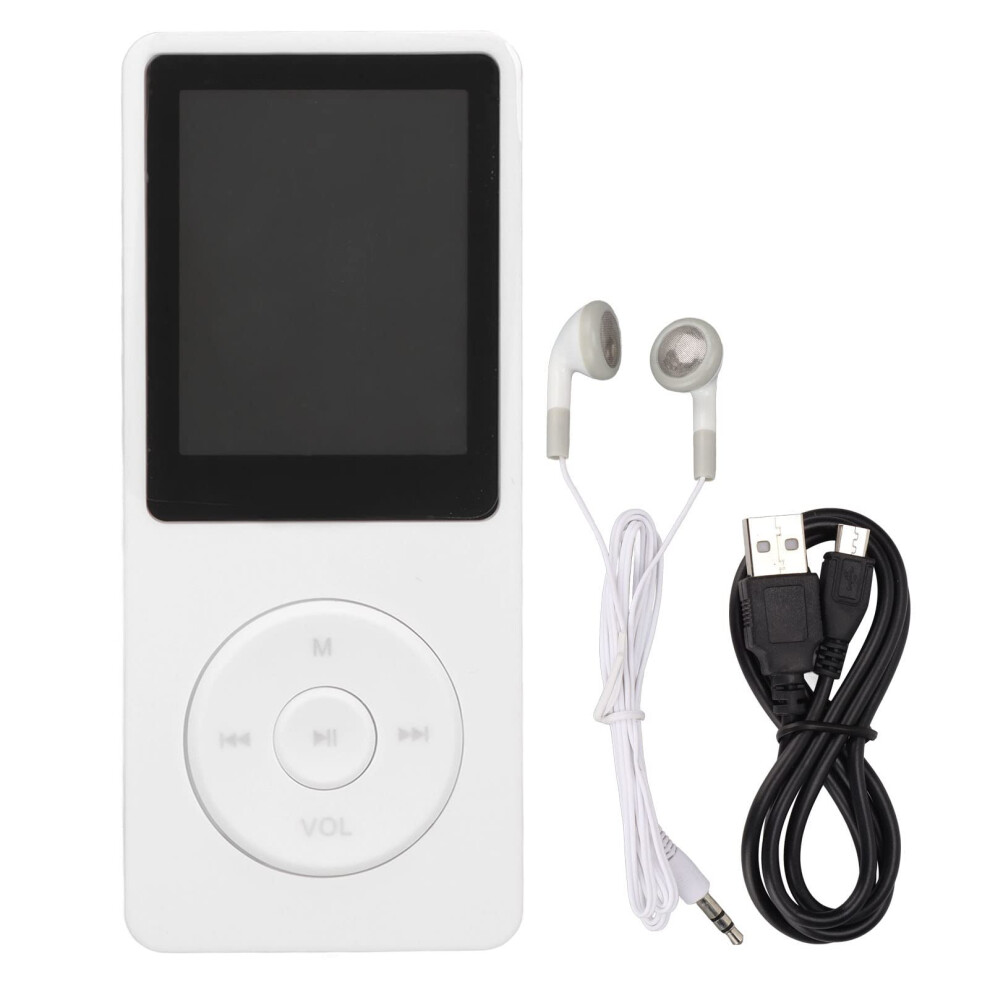 64Gb Expandable Mp3 Player With 1.8 Inch Tft Display, Long Battery Life And Voice Recorder (White) White 9164114173027
