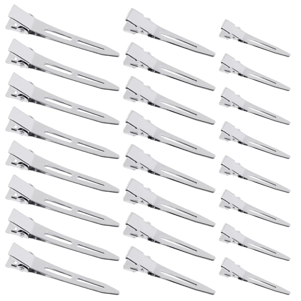 120pcs Alligator Hair Clips Set with Multiple Sizes Metal Single Prong Pin Curl Clips for Salon Styling