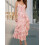 (L, Multicolor) Robe nuisette fleurie coupe trapèze. 6