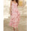 (L, Multicolor) Robe nuisette fleurie coupe trapèze. 8