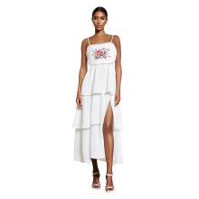 (L, White) Robe d'été femme Style streetwear.