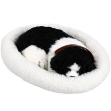 Sleeping Dog Plush Toy with Realistic Breathing Motion and Soft Woof Sound, Battery Operated 10'x11'