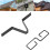 Rain Chain Gutter Adapter Clip, Iron VShaped Hook for Outdoor Water Flow Management, Black 3