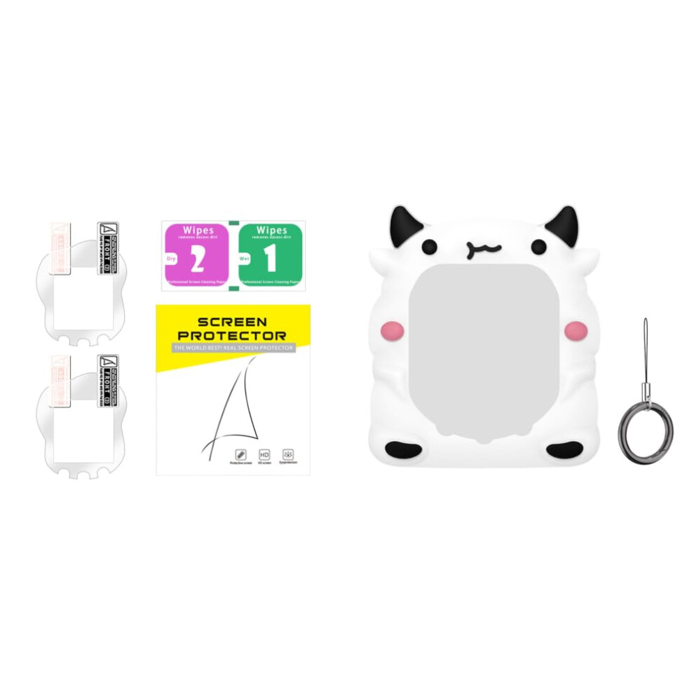 Protective Silicone Cover Case With Lanyard And Screen Protector Accessories Set For Tamagotchi Uni 9164114173379