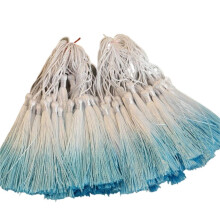 Gradient Silk Tassels for Crafts and Jewelry Making, Rainbow Decorative Tassels, 100 Pcs Color 34