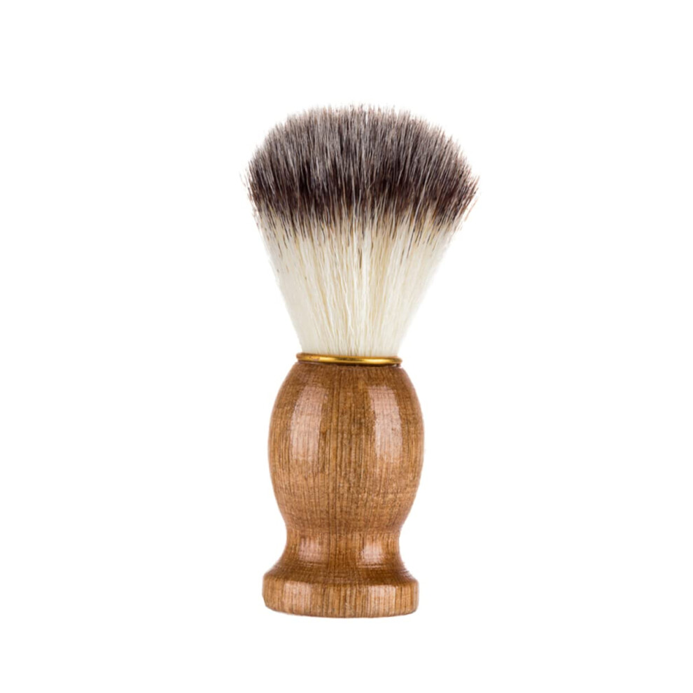 Beard Brush with Natural Wooden Handle for Men's Shaving and Barber Salon Use