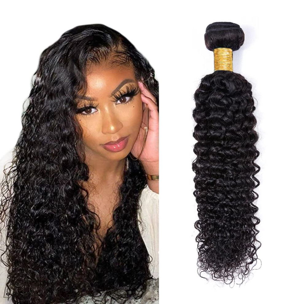 Unisex Black 22 Inch Kinky Curly Human Hair Bundles Brazilian Virgin Hair Extensions Natural Dye And Bleach Ready
