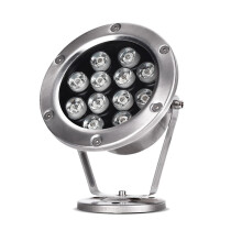 LED Underwater Pond Light IP68 Waterproof AC12/24V Low Voltage Fountain Spotlight 18W Yellow