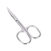 Eyebrow Scissors with Comb, Stainless Steel Precision Curved Blades for Facial Hair Grooming, 3.7 Inch