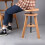 Adjustable Wooden Painting Stool Height Artist Drafting Stool Bar Kitchen Stool. 10