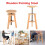 Adjustable Wooden Painting Stool Height Artist Drafting Stool Bar Kitchen Stool. 1