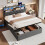 5ft King Upholstered Hydraulic Bed 5
