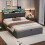 5ft King Upholstered Hydraulic Bed 6
