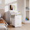 Living And Home Flip Up Compact Dressing Table Stool Set w/ Mirror & Drawer 1