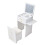 Living And Home Flip Up Compact Dressing Table Stool Set w/ Mirror & Drawer 4